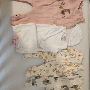 Four Night Pajama Onesies For Zero To Three Month Old Baby